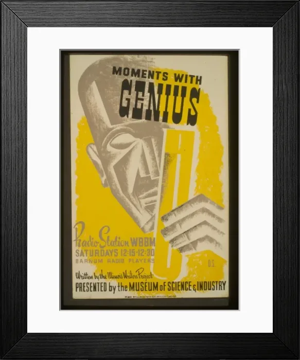 Framed Print : Moments with genius Written by the Illinois Writers Project Framed Print : Moments with genius Written by the Illinois Writers Project