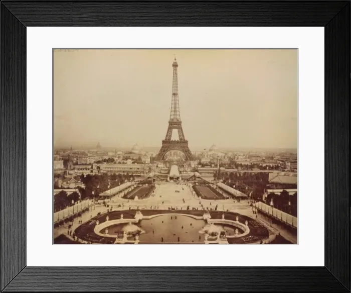 Framed Print : Eiffel Tower and Champ de Mars seen from Trocadero Palace, P Framed Print : Eiffel Tower and Champ de Mars seen from Trocadero Palace, P
