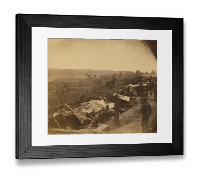 Framed Print : Federal earthworks on north bank of North Anna River - Confe Framed Print : Federal earthworks on north bank of North Anna River - Confe