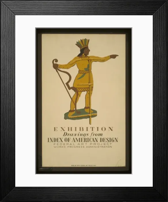 Framed Print : Exhibition - drawings from Index of American Design Federal Framed Print : Exhibition - drawings from Index of American Design Federal