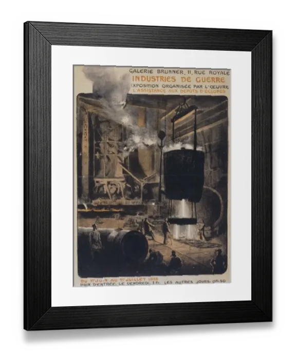 Framed Print : Industries de guerre. Exposition organisee par l oeuvre. L a Framed Print : Industries de guerre. Exposition organisee par l oeuvre. L a