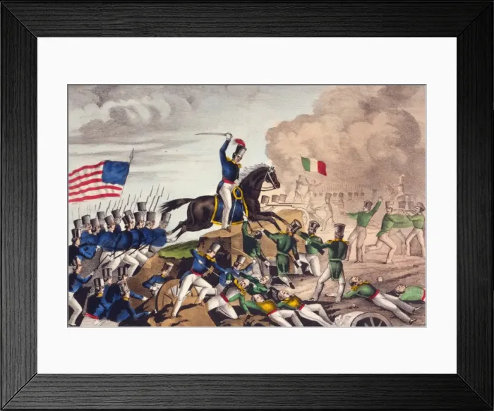 Framed Print : Col. Harneys brilliant charge at the Battle of Cerro Gordo Framed Print : Col. Harneys brilliant charge at the Battle of Cerro Gordo