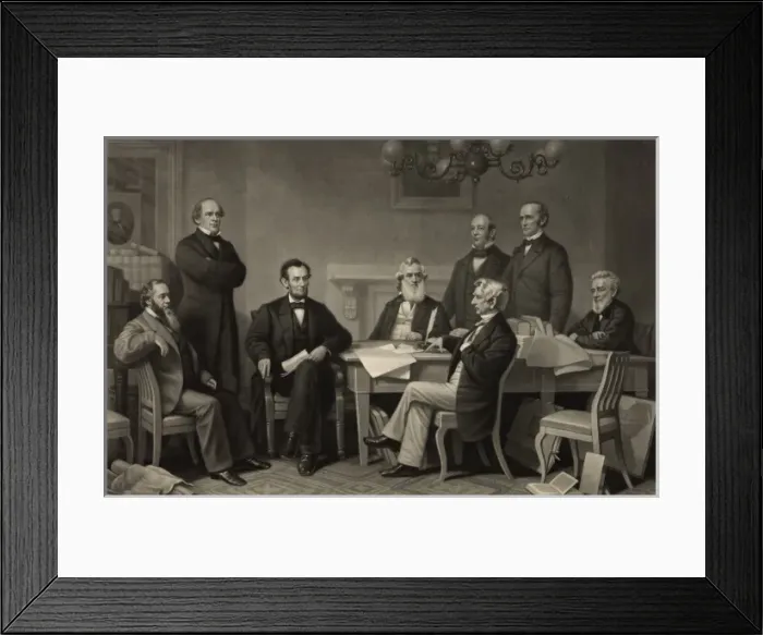 Framed Print : The first reading of the Emancipation Proclamation before th Framed Print : The first reading of the Emancipation Proclamation before th