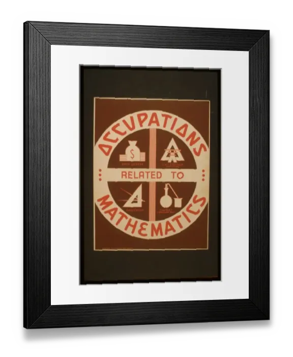 Framed Print : Occupations related to mathematics Framed Print : Occupations related to mathematics