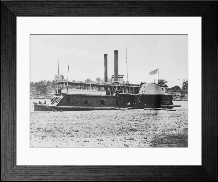 Framed Print : Mississippi River fleet - US gunboat Fort Hindman Framed Print : Mississippi River fleet - US gunboat Fort Hindman