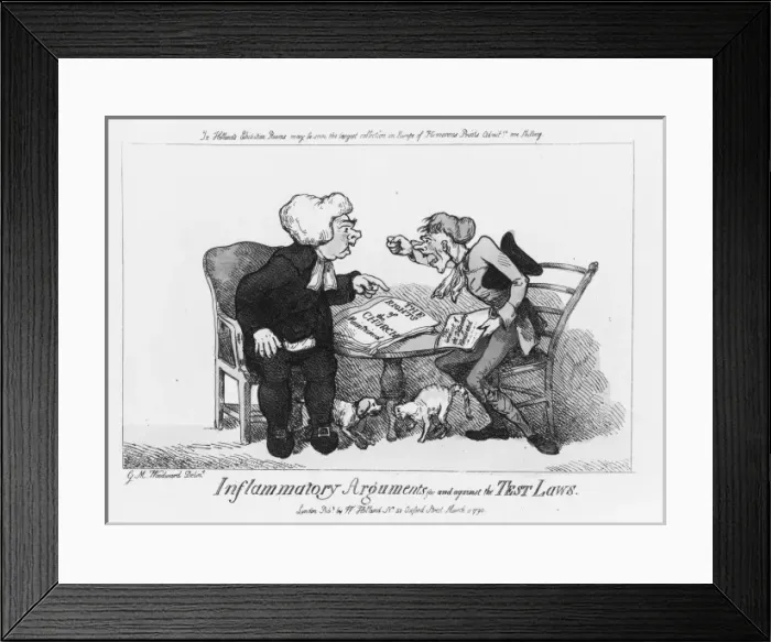 Framed Print : Inflammatory arguments for and against the test laws Framed Print : Inflammatory arguments for and against the test laws