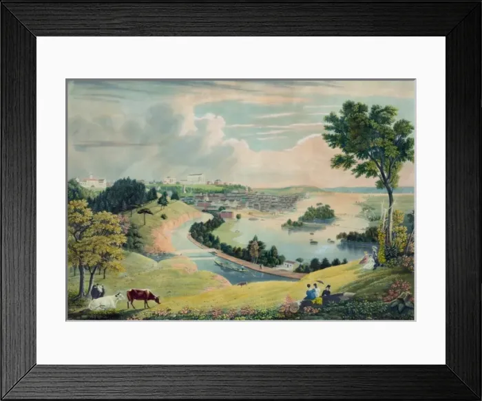 Framed Print : Richmond, from the hill above the waterworks Framed Print : Richmond, from the hill above the waterworks