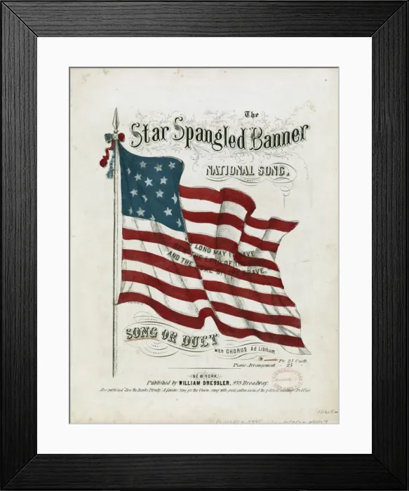 Framed Print : The Star spangled banner : national song Framed Print : The Star spangled banner : national song