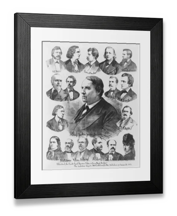 Framed Print : Celebrities of the great trial Theodore Tilton vs. Henry War Framed Print : Celebrities of the great trial Theodore Tilton vs. Henry War