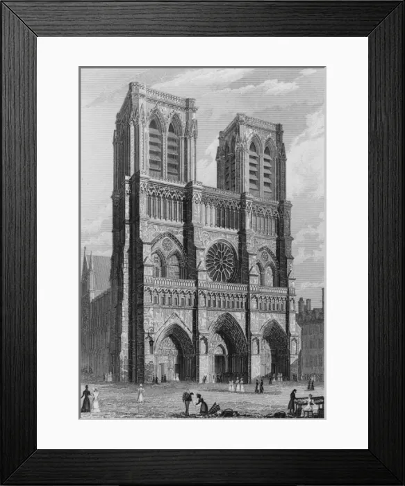 Framed Print : West front of the Church of Notre Dame