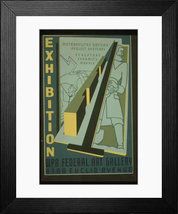 Framed Print : Exhibition Metropolitan housing project sketches, sculpture Framed Print : Exhibition Metropolitan housing project sketches, sculpture