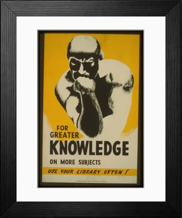 Framed Print : For greater knowledge on more subjects use your library ofte Framed Print : For greater knowledge on more subjects use your library ofte