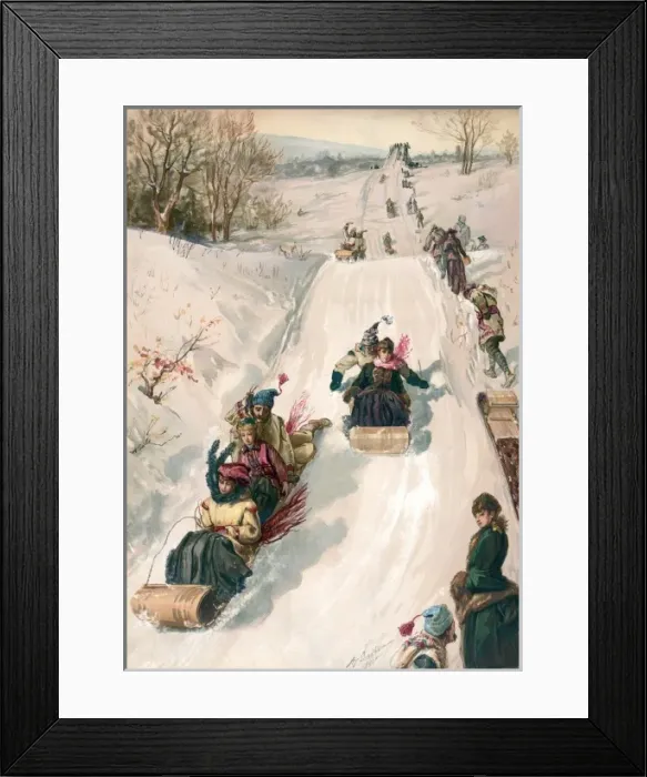 Framed Print : Tobogganing Framed Print : Tobogganing