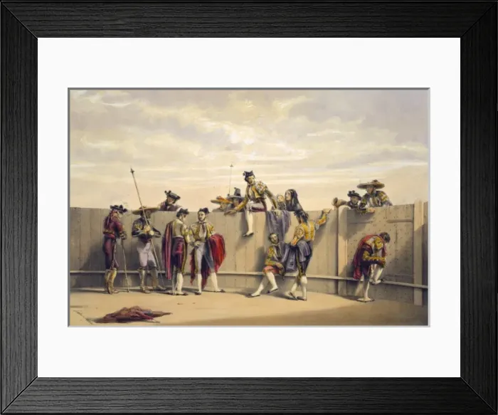 Framed Print : Toreros reposing between the bulls Framed Print : Toreros reposing between the bulls