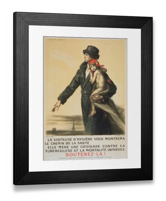 Framed Print : La visiteuse d hygiene vous montrera le chemin de la sante Framed Print : La visiteuse d hygiene vous montrera le chemin de la sante