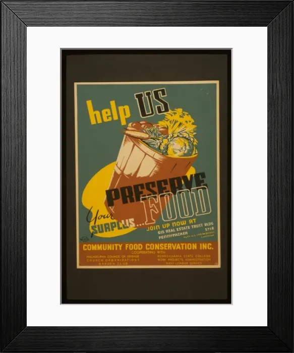 Framed Print : Help us preserve your surplus... food Framed Print : Help us preserve your surplus... food