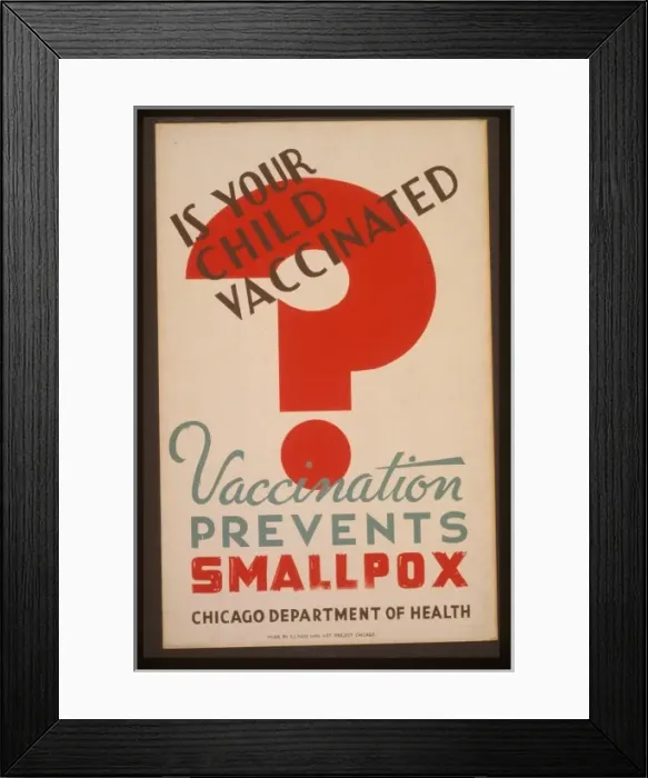 Framed Print : Is your child vaccinated Vaccination prevents smallpox - Chi Framed Print : Is your child vaccinated Vaccination prevents smallpox - Chi