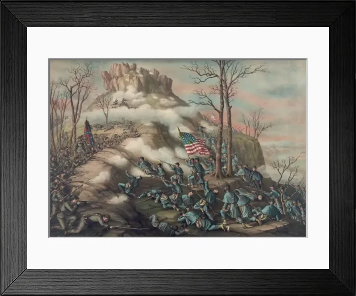 Framed Print : Battle of Lookout Mountain--November 24 1863 - 4 & 14 Cor Framed Print : Battle of Lookout Mountain--November 24 1863 - 4 & 14 Cor