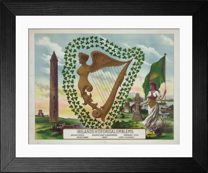 Framed Print : Irelands historical emblems