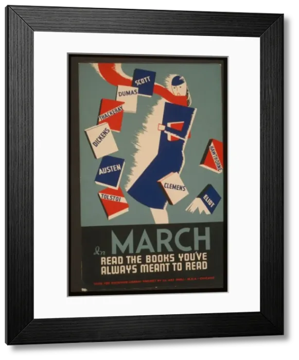 Framed Print : In March read the books you ve always meant to read Framed Print : In March read the books you ve always meant to read