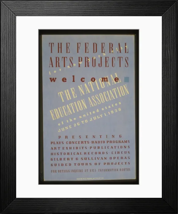 Framed Print : The Federal Arts Projects for New York City welcome the Nati Framed Print : The Federal Arts Projects for New York City welcome the Nati