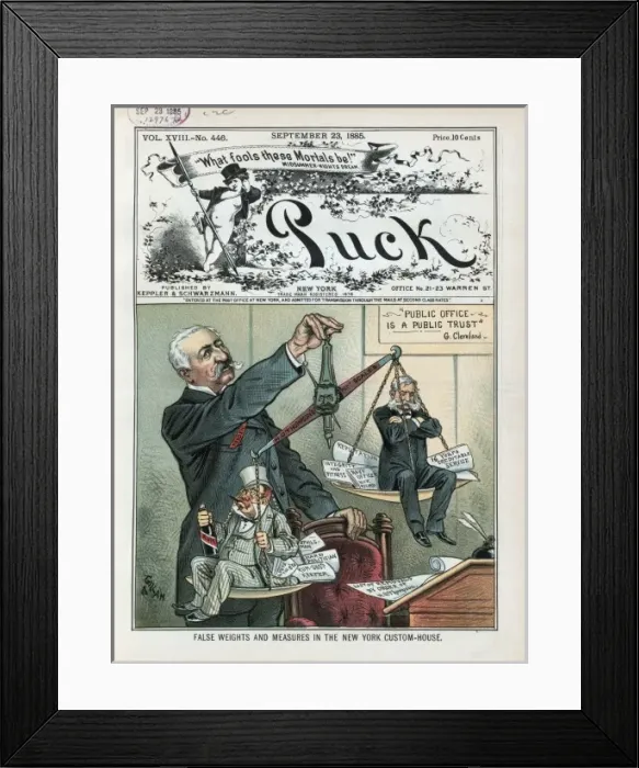 Framed Print : False weights and measures in the New York custom-house Framed Print : False weights and measures in the New York custom-house