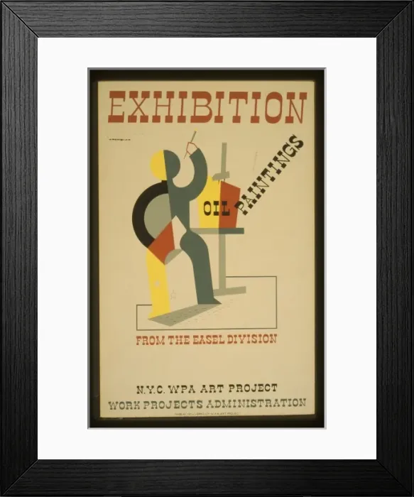 Framed Print : Exhibition Oil paintings from the easel division : NYC. WPA