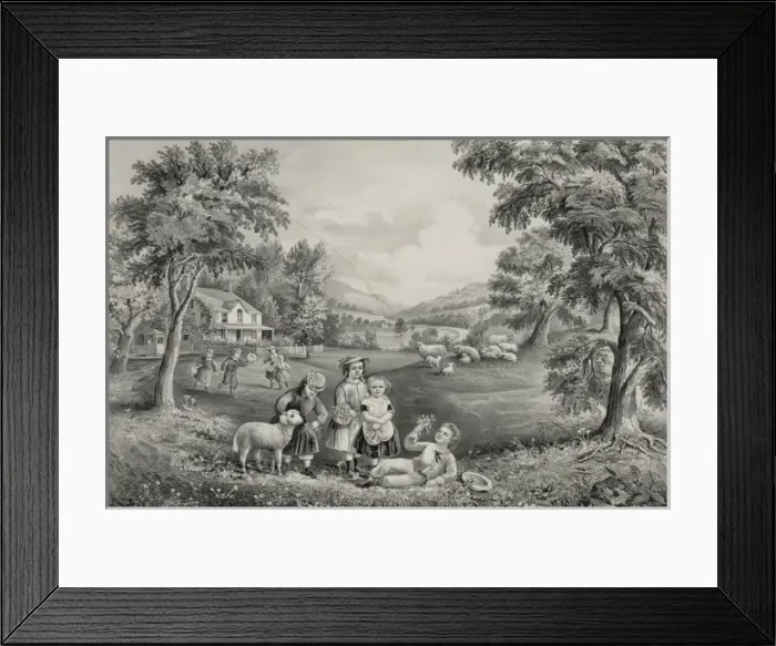 Framed Print : The Four seasons of life: childhood The season of joy Framed Print : The Four seasons of life: childhood The season of joy