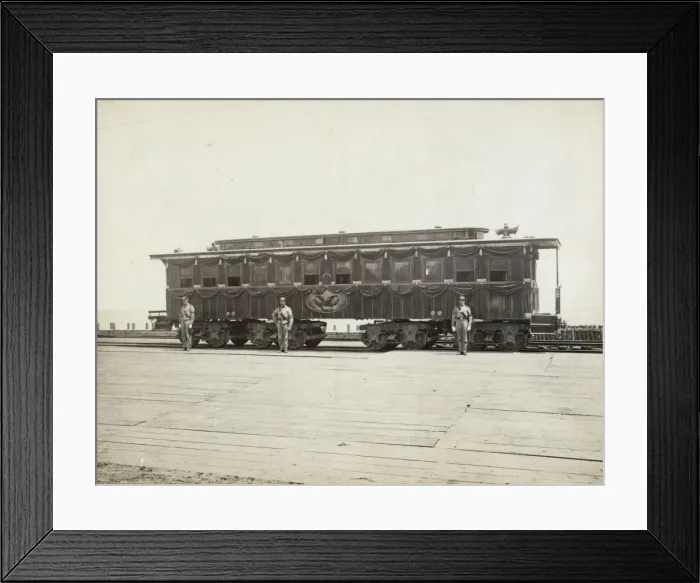 Framed Print : President Abraham Lincolns railroad funeral car Framed Print : President Abraham Lincolns railroad funeral car