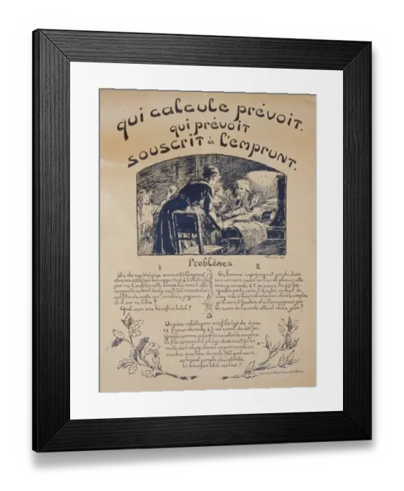 Framed Print : Qui calcule prevoit. Qui prevoit souscrit ? Emprunt Qui calcule prevoit. Qui prevoit souscrit ? Framed Print : Qui calcule prevoit. Qui prevoit souscrit ? Emprunt Qui calcule prevoit. Qui prevoit souscrit ?