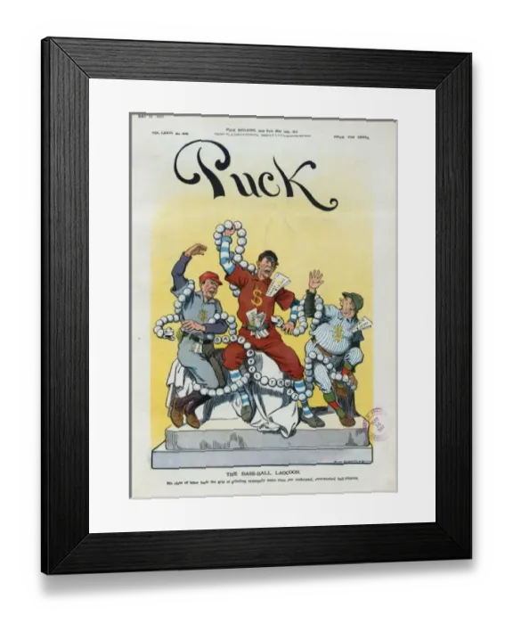 Framed Print : The base-ball Laocoon Framed Print : The base-ball Laocoon