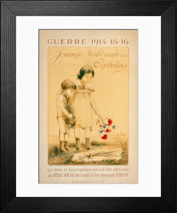 Framed Print : Guerre 1914-15-16. Journee nationale des orphelins Framed Print : Guerre 1914-15-16. Journee nationale des orphelins