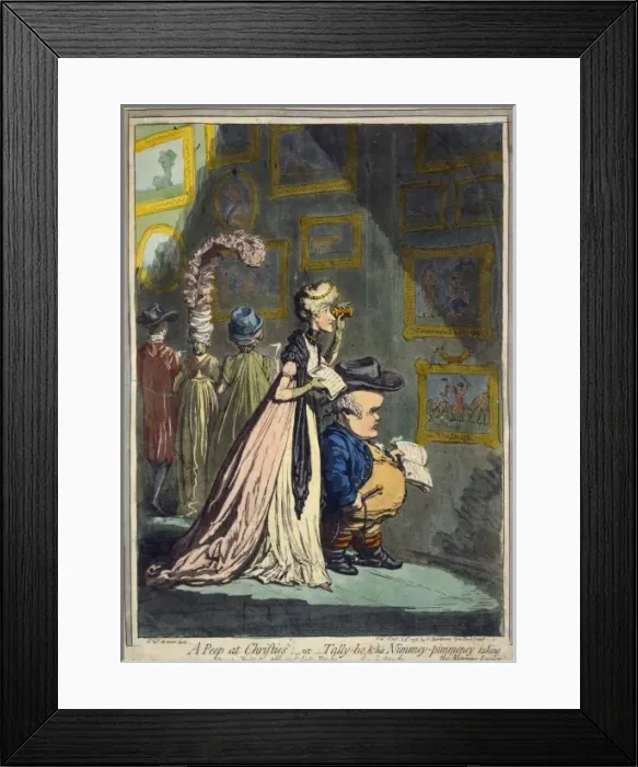 Framed Print : A peep at Christies;- or - Tally-ho, & his nimeney-pimmeney Framed Print : A peep at Christies;- or - Tally-ho, & his nimeney-pimmeney