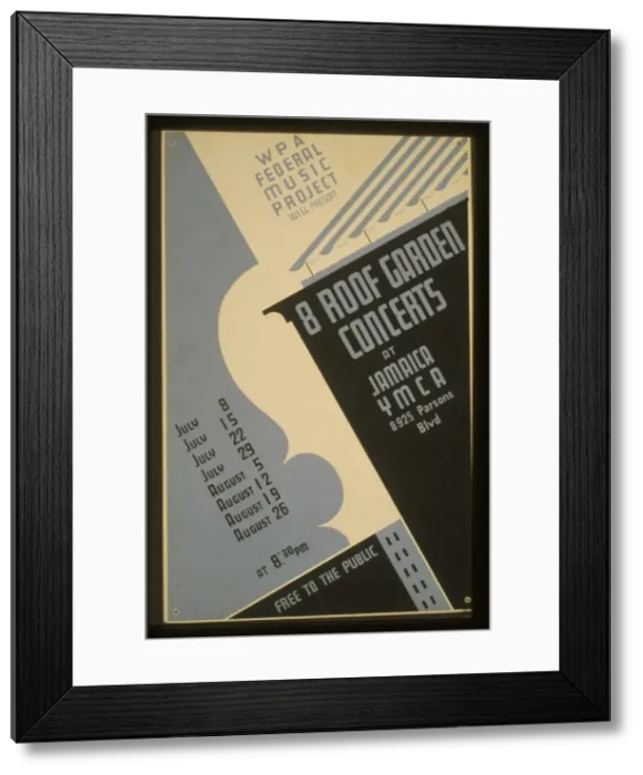 Framed Print : WPA Federal Music Project will present 8 roof garden concert Framed Print : WPA Federal Music Project will present 8 roof garden concert