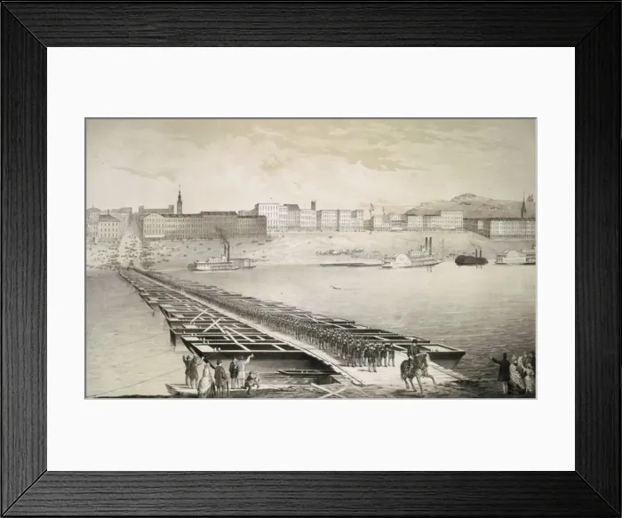 Framed Print : The pontoon bridge at Cincinnati Framed Print : The pontoon bridge at Cincinnati