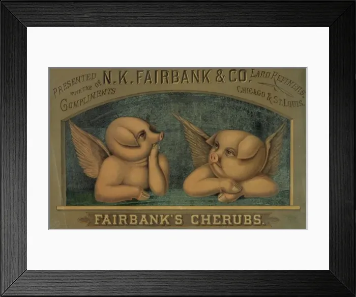 Framed Print : Fairbanks cherubs--Presented with the compliments of N. K. F Framed Print : Fairbanks cherubs--Presented with the compliments of N. K. F