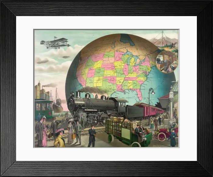 Framed Print : Twentieth century transportation Framed Print : Twentieth century transportation