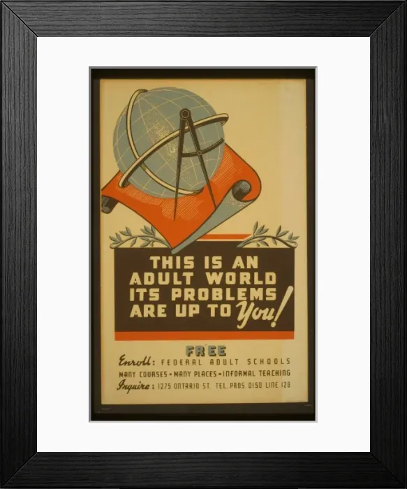 Framed Print : This is an adult world, its problems are up to you! Free : E Framed Print : This is an adult world, its problems are up to you! Free : E