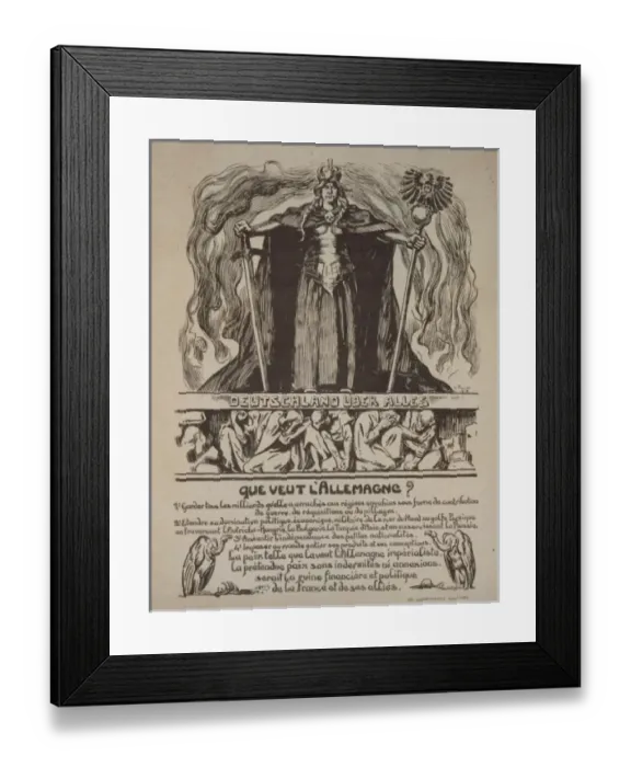 Framed Print : Deutchland uber alles - Que veut l Allemagne? Framed Print : Deutchland uber alles - Que veut l Allemagne?