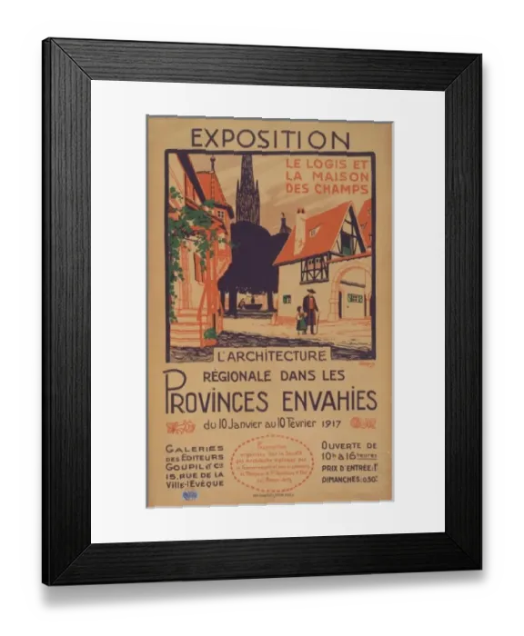 Framed Print : Exposition. L architecture regionale dans les provinces enva Framed Print : Exposition. L architecture regionale dans les provinces enva