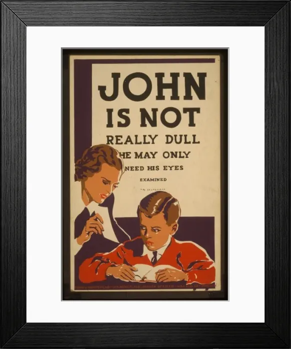 Framed Print : John is not really dull - he may only need his eyes examined Framed Print : John is not really dull - he may only need his eyes examined