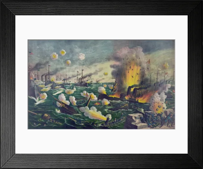 Framed Print : The great naval battle off Cavite (Manila Bay), fought May 1 Framed Print : The great naval battle off Cavite (Manila Bay), fought May 1