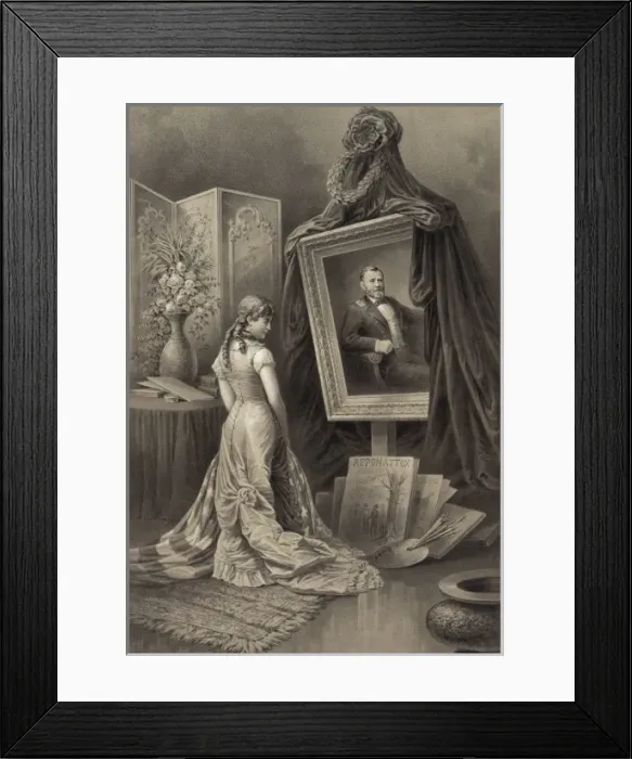 Framed Print : Draping the studio in memoriam Framed Print : Draping the studio in memoriam