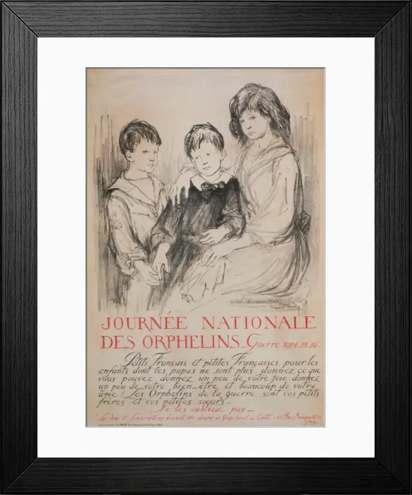 Framed Print : Journee nationale des orphelins. Guerre 1914. 15. 16 Framed Print : Journee nationale des orphelins. Guerre 1914. 15. 16