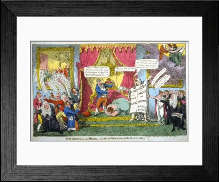 Framed Print : The spirit of the book - or anticipation of the year 1813 Framed Print : The spirit of the book - or anticipation of the year 1813