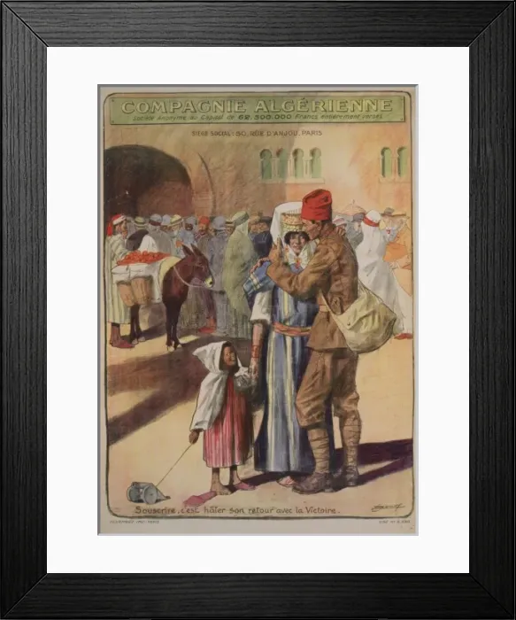 Framed Print : Compagnie Algerienne. Souscrire, c est hater son retour avec Framed Print : Compagnie Algerienne. Souscrire, c est hater son retour avec