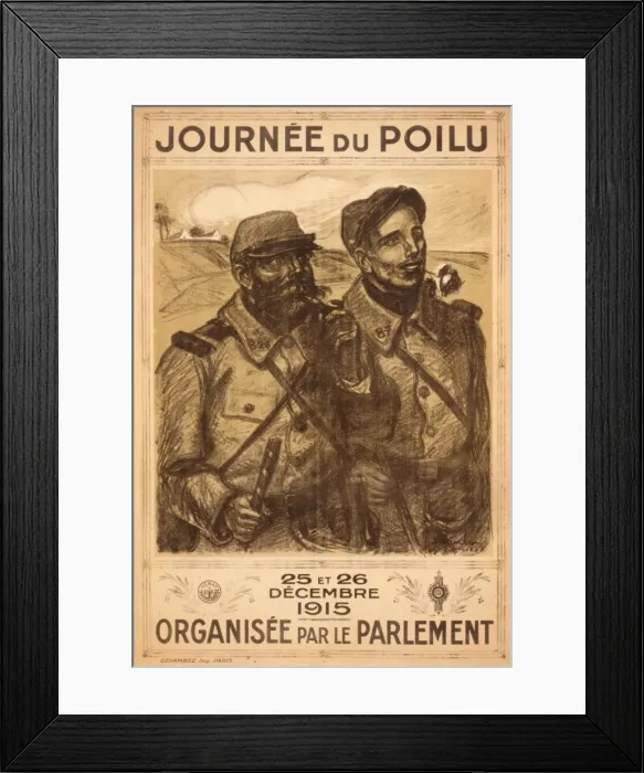 Framed Print : Journee du Poilu. 25 et 26 Decembre 1915. Organisee par le Framed Print : Journee du Poilu. 25 et 26 Decembre 1915. Organisee par le