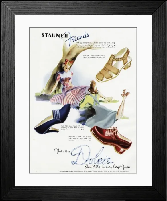 Framed Print : Advert for Dolcis shoes 1941 Framed Print : Advert for Dolcis shoes 1941