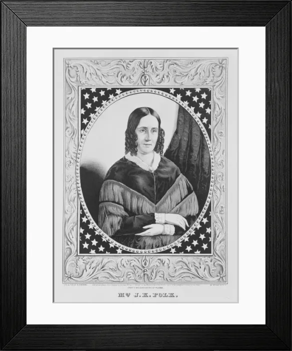 Framed Print : Mrs. J. K. Polk Framed Print : Mrs. J. K. Polk