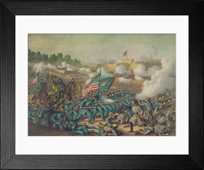 Framed Print : Battle of Williamsburg--Gen. Hancocks charge, May 5, 1862 Framed Print : Battle of Williamsburg--Gen. Hancocks charge, May 5, 1862
